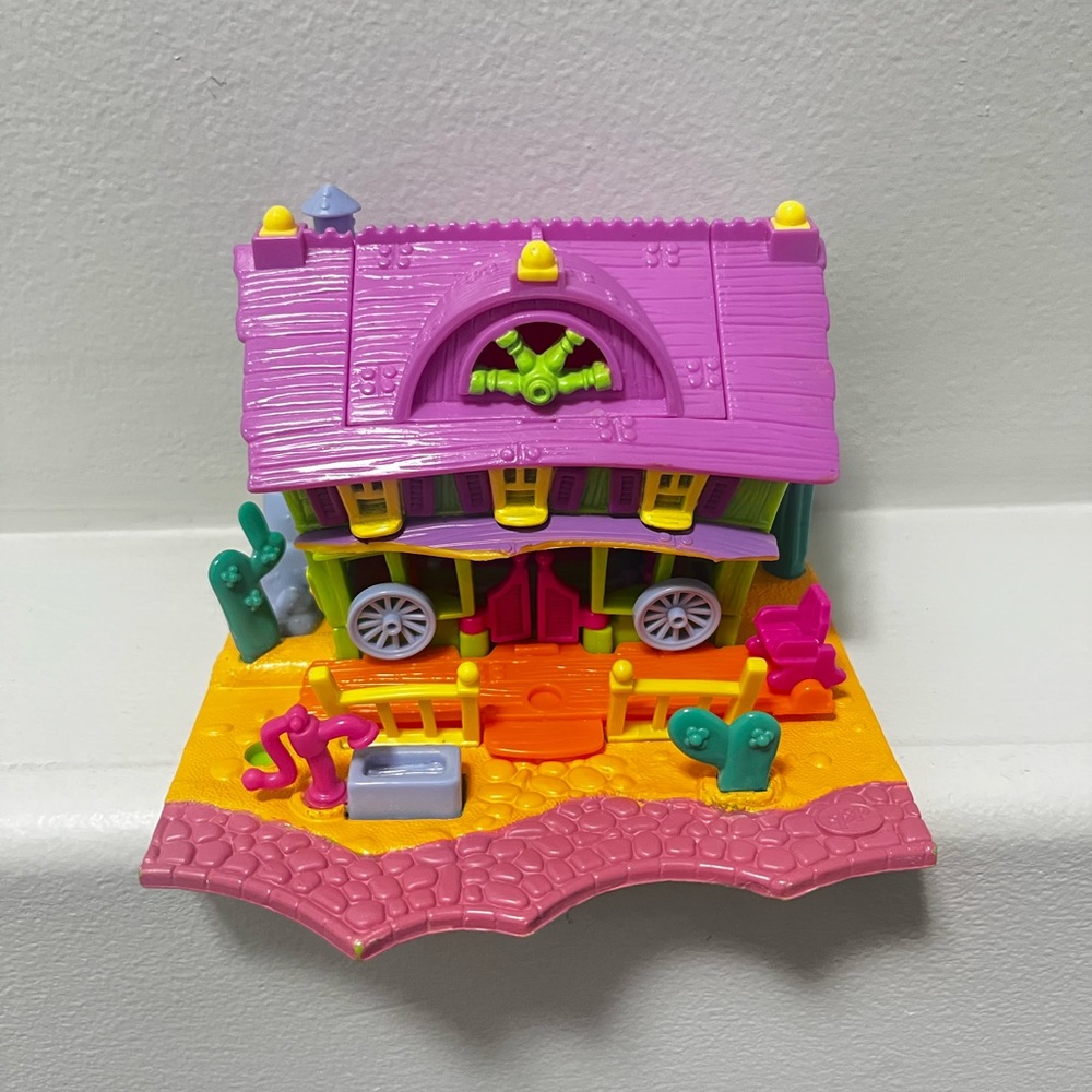 Polly pocket 90s light up horse house no dolls ranch western As is